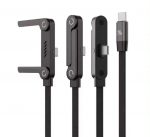 USB C to USB C Fast Charging Cable, 1.5 m, Braided, with Foldable Adjustable Phone Stand, Multi Angle, 240W, High Speed Data Transfer for Smartphones, Tablets, Laptops - Image 6