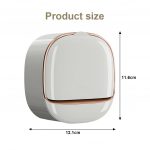 Wall Mounted Soap Holder with Lid, Self-Draining Case for Bathroom & Kitchen, No Drilling Soap Dish with Dust-Proof Cover Drainage Box, Soap Draining Rack, Adhesive Wall Installation Soap Case