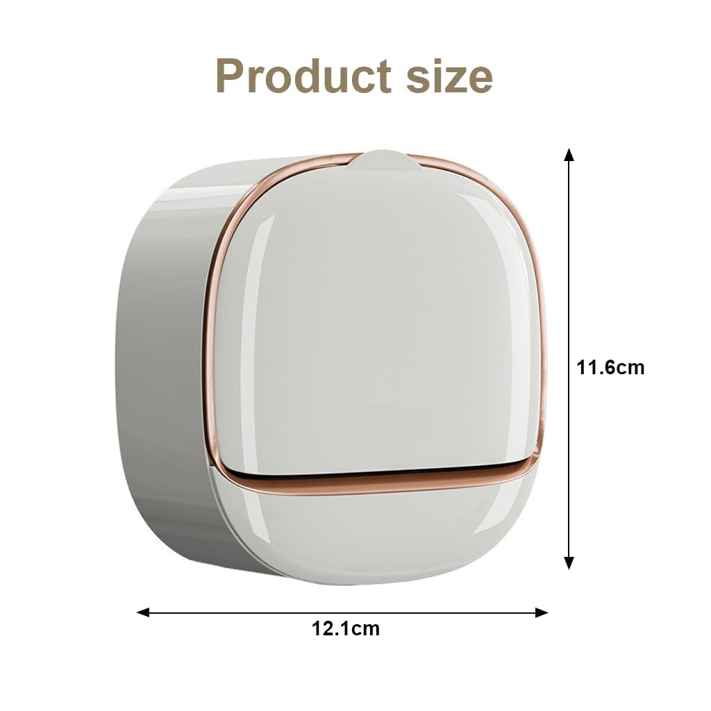51ktSUJwFzL._SL1024_.jpg Wall Mounted Soap Holder with Lid, Self-Draining Case for Bathroom & Kitchen, No Drilling Soap Dish with Dust-Proof Cover Drainage Box, Soap Draining Rack, Adhesive Wall Installation Soap Case - Image 1