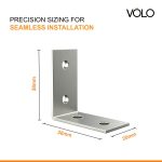 Volo L Angle Bracket for Reinforcing Chairs/Tables - Shelf Bracket 40mmx20mm Zinc Plated, L Shape Bracket for Solid Shelf Support, Joint Right Corner Brace (1.5" x 0.75") (40mm X 20mm, 12) - Image 2