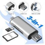 3 in 1 Card Reader Type C to SD Micro SD TF/USB 3.0 Laptop Adapter OTG Accessories Smart Memory Card Reader - Image 8