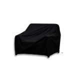 KHOOBREZ 1 Seater Sofa Chair Cover, Water-Resistant Dustproof Windproof Outdoor Furniture Protector, Heavy Duty Silver-Coated Material for Garden Patio Balcony Indoor Use, 35 x 38 x 31 Inch, Black