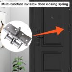 Gadget Hero's 4 Inches Automatic Door Hinge, Heavy Duty Self-Closing Wooden Door Closer, Hardware Spring Hinge, Automatic Self Closing Door Hinges with Positioning 90 Degrees (Silver)