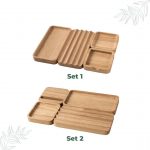Wooden Desk Organizer with Phone Stand Multi-Compartment Stationery Holder Natural Wood Finish Pen Pencil Desk Storage Box Office and Home Organizer (Pattern-3) - Image 8