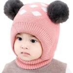 Kids Winter Hat Warm Cute Cartoon Design Monkey Cap Soft Fleece Lined Knitted Woolen Ear Protection Earflap Hood for Baby Girls and Boy (3month to 4 Years)