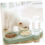 Emcapt Wet and Dry Food Pet Utensils Bowl for Small and Adult Dog Cat | Rotatable & Detachable Pet Feeder Bowl | Automatic Water Dispenser Bottle, Pet Feeder for Small Animals (Pack of 1) (Design 1) - Image 3