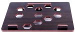 Wooden Laptop Stand with Ventilation Grid, Ergonomic Slanted Laptop Holder with Hexagonal Cutouts, Anti-Slip Stoppers, Cooling Laptop Riser for Desk - Image 3