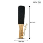 Ikonic Wooden Foot File IKB-706C – Professional Dual-Sided Callus Remover for Men & Women | Curved Pedicure Tool with Ergonomic Handle | Ideal for Smooth Feet at Home, Salon, Spa & Personal Beauty Care Use - Image 2