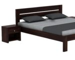 Solid Sheesham Wood Queen Bed Without Storage Bed | Stylish Bed for Bedroom, Living Room | (DK Walnut, Queen) - Image 4