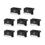 Plastic Step Solar Light Outdoor Waterproof Fence LED Exterior Light for Steps Stairs Fence Balcony Railing Garden (Pack of 8)