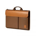 DailyObjects Leather Urban Tech Briefcase Bag | Laptop Messenger Bag with Sturdy Handle | Detachable Shoulder Strap | Magnetic Closure & Trolley Sleeve | Compatible with MacBook & Laptops Upto 14 Inch - Image 3