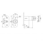 Stainless Steel Wardrobe Sliding Lock (Push Lock) (32mm) - Image 2
