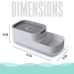 SR Kitchen Soap Dispenser for Sink | 2-in-1 Liquid Dishwash Dispenser with Sponge Holder & Steel Scrubber | Steel Scrubber | 3-in-1 soap Dispenser | Sink Organizer, Durable & Rustproof - Image 2
