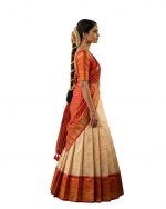ZITON Women Indian Traditional Kanjivaram Silk Pure Zari Weaving Lehenga Choli and Work Dupatta With Blouse - Image 3