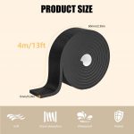 Furniture Pads 13ft x0.78 in, Self Adhesive Furniture Strip, Free to Cut, 6mm Thicken Foam, Anti-Slip Textured Surface, Peel and Stick DIY Furniture Pads Floor Protector Strip - Image 2