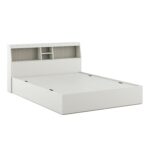 Spacewood Whitora Bed |King Size (78 X 72) Engineered Wood Bed with Box Type Storage | Shelfs in Headboard | 3 Year Warranty | Modern Design |Engineered Wood | Kingston White - Image 4