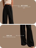 GRECIILOOKS Women High Rise High Waist Trousers Flared Korean Style Formal Pants|Elegant Workwear for Office, College & Events - Image 5