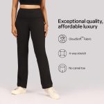 BlissClub Ultimate Straight Pants Trousers for Women with High Waist, Formal Pant for Women Office Wear with Wide Waistband - Image 3