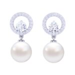 CLARA 925 Sterling Silver Dante Pearl Pendant Earrings Chain Bracelet Ring for Women & Girls| Platinum Plated | Gift for her