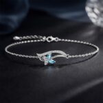Clara 925 Sterling Silver Butterfly Pendant Earring Chain Bracelet Ring Jewellery Set | Rhodium Plated, Swiss Zirconia | Gift for Women & Girls - Image 2