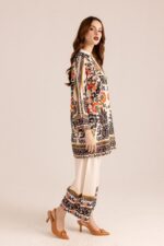 Modestouze Attires Coord Set for Women Cotton Poly Rayon - Turkish Co Ord Set for Women Stylish Mandarin Neck Floral Print Western Co Order Sets for Womens, Wear as Office Coat, Travel Cord, Cot - Image 5