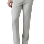 Peter England Men's Slim Fit Mid Rise Formal Stretchable Knit Super Trouser | Comfort Lycra | 360-Degree Stretch