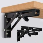 Heavy Duty Folding Shelf Brackets – Metal Collapsible Wall-Mounted Bracket for Bench, Table & Shelf | Space-Saving DIY Hinge Brackets for Home & Workshop | 1 Pair (40 Cm)