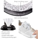 Natural Sneaker & Shoe Cleaner Wipes - 1 Pack of 80 Wipes - Portable Disposable Shoe Cleaning Wipes Quickly Remove Dirt & Stains - Can Be Used on Various Materials - BZ8432 - Image 7