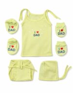Cuteably Newborn Baby Jhabla, Cap, Mittens, Booties, Nappy Combo Set, Soft & Breathable Cotton, Unisex, 0-3 Months - Image 2