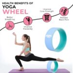 Fitness Yoga Wheel for Back Pain Relief – Durable Dharma Yoga Prop Wheel for Stretching, Backbends, Deep Tissue Massage & Flexibility Training (Anti-Slip, Sweat-Resistant, Eco-Friendly) Blue - Image 3