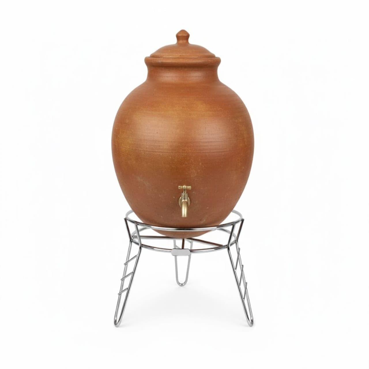 51tq4W8xCtL._SL1280_.jpg Stainless Steel 3-Leg Water Pot & Matka Stand, Heavy Duty Pot Holder with 8.5-Inch Upper Ring & 7-Inch Lower Ring, Stable Raised Base for Matka, Water Dispenser & Kitchen Storage - Image 1