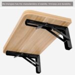 Heavy Duty Folding Shelf Brackets – Metal Collapsible Wall-Mounted Bracket for Bench, Table & Shelf | Space-Saving DIY Hinge Brackets for Home & Workshop | 1 Pair (40 Cm) - Image 2