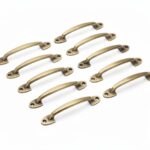 Mix&Match Antique Brass Cabinet Handles (6 Inch, Pack of 10) | Arch Bow Classic Pulls for Kitchen, Wardrobe, Cupboard, Almirah & Drawer Furniture Hardware