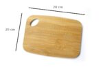 Wooden Cutting Board for Kitchen Chopping Board Serving Board Durable Block Bread Cheese Vegetable Meat Slicing Board with Handle Hole Multipurpose Kitchen Prep Board Kitchenware (Small) - Image 3