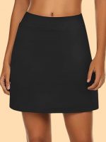 Nora Nico Women's & Girls High Rise Flared Skorts Stretchy Opaque Skater Skirts with Shorts with Side Pocket - Image 2