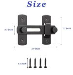 Stainless Steel Flip Latch Door Lock, Black | Sliding Barn Door Lock, Safety Gate Latch, For Garden, Bathroom, Garage, Coop, Closet, Cabinet & Window - Image 4