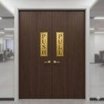 Premium Golden Acrylic Push Pull Sign Board 6"x2" For Office and Shop Glass and Wooden | Self Adhesive Sticker for Door | Push and Pull Sticker for Hospital Malls Office - Image 4