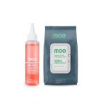 Moe Puppy Ear & Skin Hygiene Essentials Combo for Dogs & Cats | Ear Cleaning Solution + Derma Wipes | Helps Remove Dirt, Wax & Odour | Daily Pet Hygiene Care
