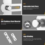 Stainless Steel Door Bolt Lock | Heavy Duty Flip Latch for Sliding Barn Doors, Gates, Bathrooms, Garage, Outdoor Garden – Latch Lock Hardware | Windows | Cabinets (Door Latch Lock) - Image 4