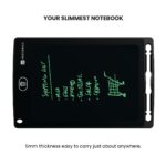 Portronics Ruffpad 8.5E Re-Writable LCD Writing Pad with Screen 21.5cm (8.5-inch) for Drawing, Playing, Handwriting Gifts for Kids & Adults,(Black) - Image 2
