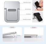 2 Pcs Mini Laptop Riser Stand, Alloy Steel Portable Foldable Stand, Invisible Silicone for Laptop, Tablet & Keyboard – Pack of 1 Set - Image 4