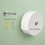 Wall Mount Toilet Paper Holder for Charmin Forever Roll, Brushed Nickel, Stainless Steel, Screw-in, with 3 Anchors and 3 Screws - Image 2