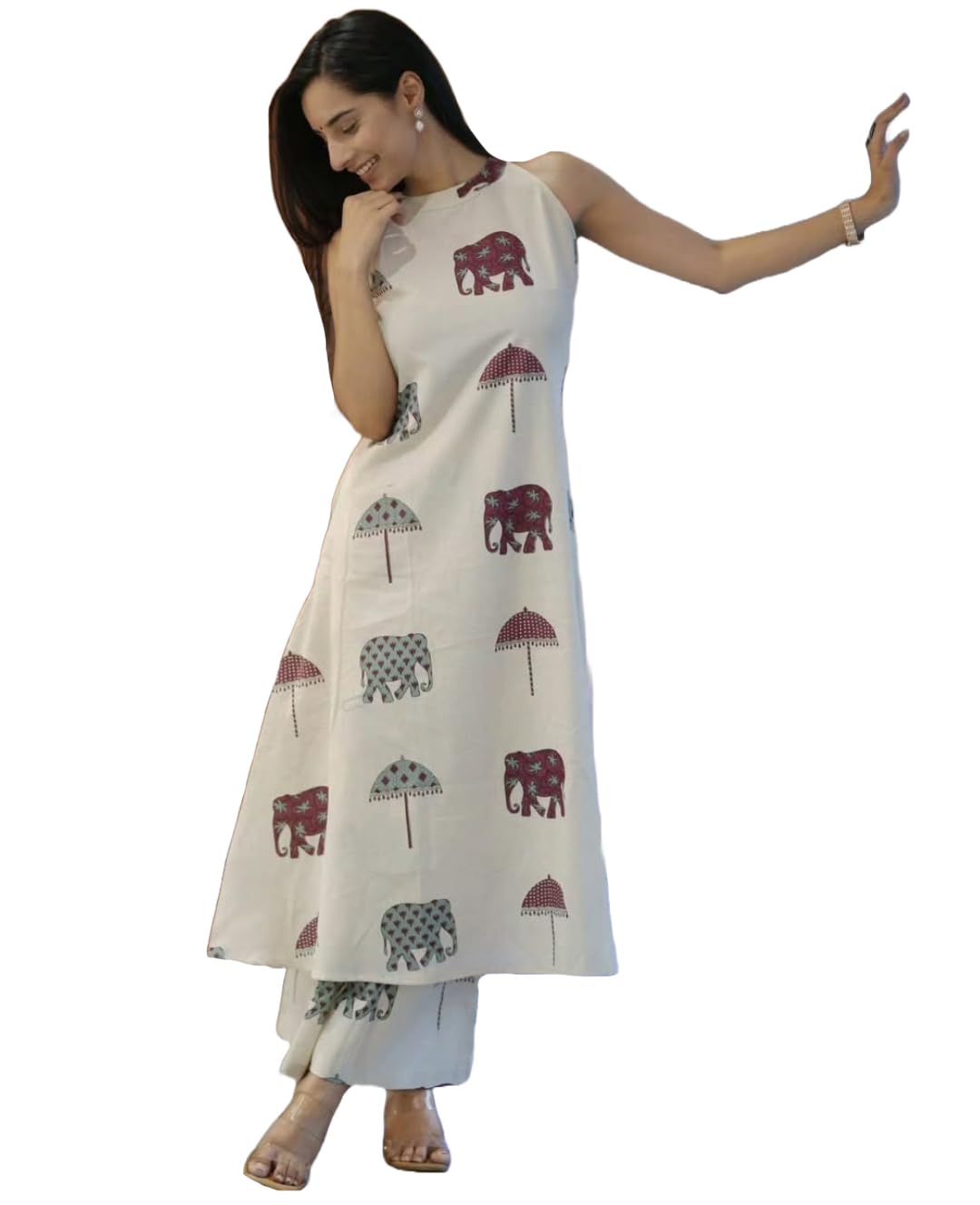 51yquppLtaL._SL1328_.jpg ANNI DESIGNER Viscose Blend Co Ord Set for Women | Kurta with Palazzo | Kurti Set Woman | Printed Ethnic Outfit | Cord Style Indian Dress Office Party Traditional Clothing Fashion Premium Modern Look - Image 1