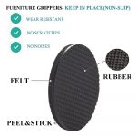 Chair Leg Floor Protectors, Round, Black, Self Adhesive, Non Slip, Noise Reducing, 2cm, 30 Pcs - Image 3