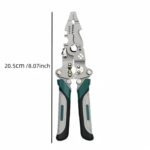 JJ Brothers 8 in 1 Wire Stripper Tool | Multi-Function Electrician Pliers | Wire Cutting, Stripping, Crimping Tool | Foldable Heavy Duty Steel Tool for Electrical Work (8 Inch) - Image 2