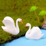 2Pcs Miniature Swan Fairy Garden Micro Landscape Decor Bonsai DIY Craft Gift| Yard, Garden & Outdoor Living | Decor | Statues & Lawn Ornaments