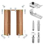 Sliding Door Kit, Sliding Door Roller Set for Door Installation and Repair, Door Wheel Roller Bifold Door Hardware Accessories, Six Piece Pack for Home Maintenance - Image 2