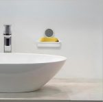 Self-Adhesive Soap Holder for Bathroom & Shower | No-Drill Wall Mount Soap Dish | Portable Soap Case for Kitchen Sink, Travel, and Camping Accessories (Pack of 1, White & Grey) - Image 3