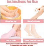 Hydrating Silicone Gel Spa Socks | Moisturizing Heel Repair Socks with Natural Oils, Aloe & Vitamin E | Anti-Slip Cracked Heel Socks for Dry Feet | Pedicure Spa Softening Socks For Men & Women (1) - Image 7