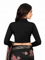 Atrangi Blouse for Women | Readymade Blouse | Saree Blause for Women | Stretchable Cotton Blend Full Sleeve High Neck Collar Crop Choli | Designer Ethnic - Image 2